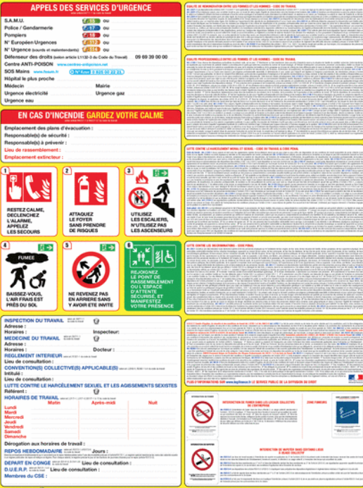 Affichage consigne de sécurité incendie : obligations de l'employeur